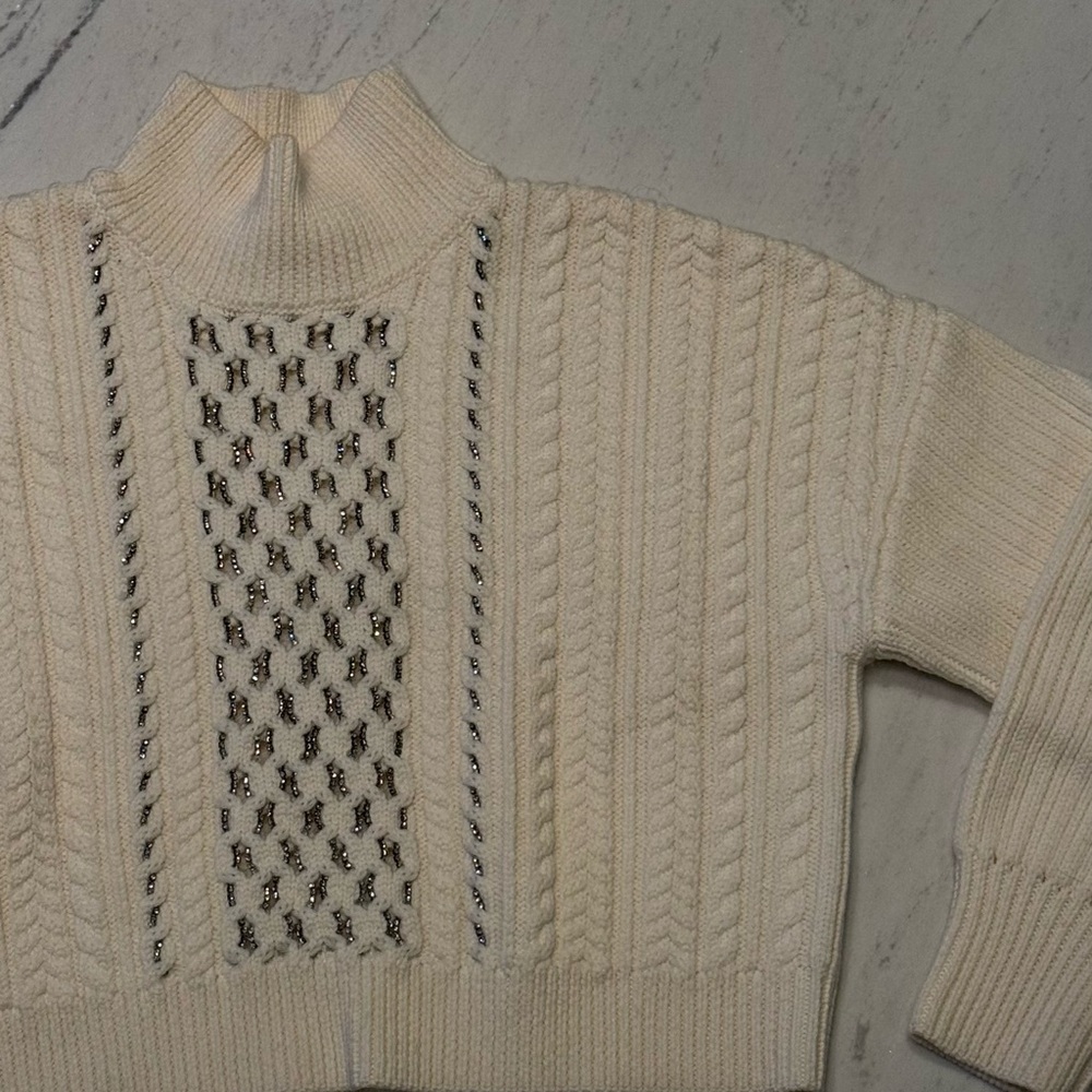 Jonathan Simkhai Cream Knit Sweater
